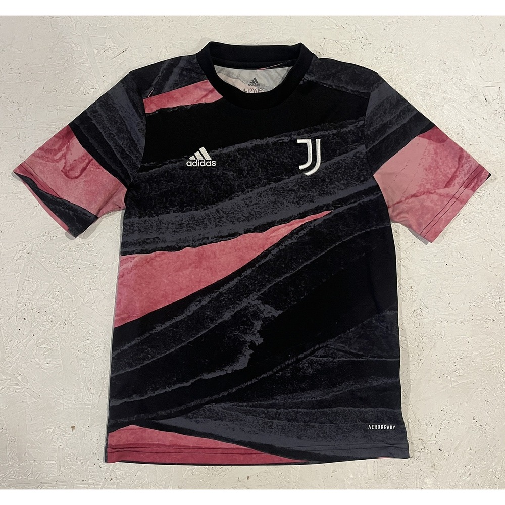 adidas Boys'‎ Juventus SS Pre-Match Jersey 2020/21 Black Pink 11-12Y Youth